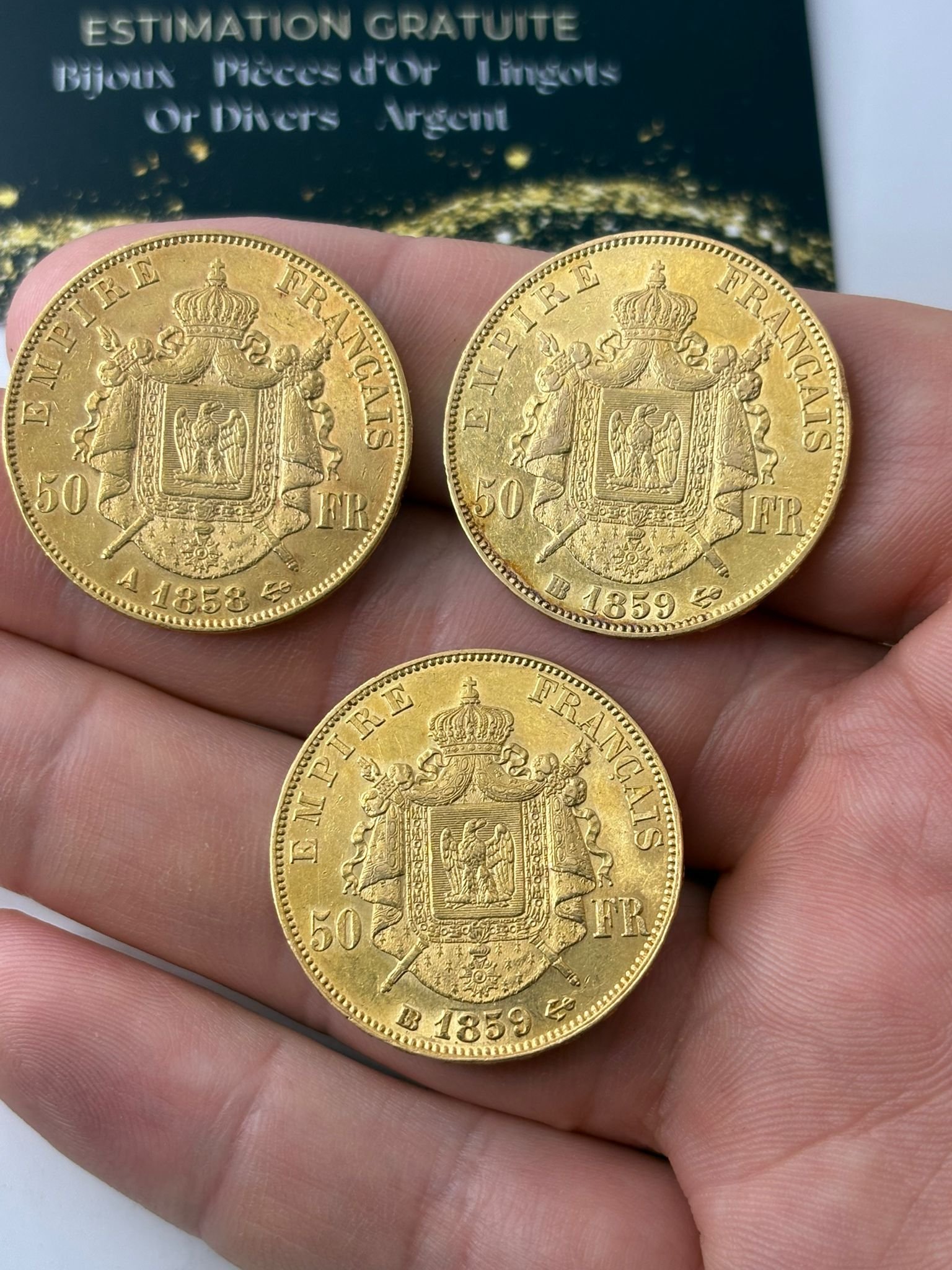 Vente pièce or collection - Napoléon 20 francs or authentifiée à Mougins