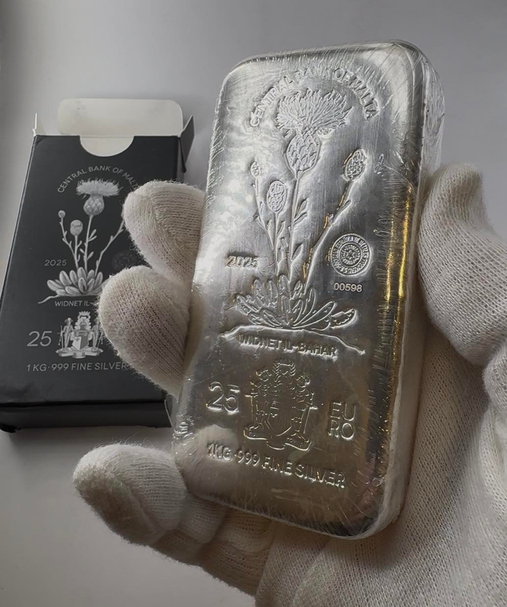 Collection de lingots argent de différents poids