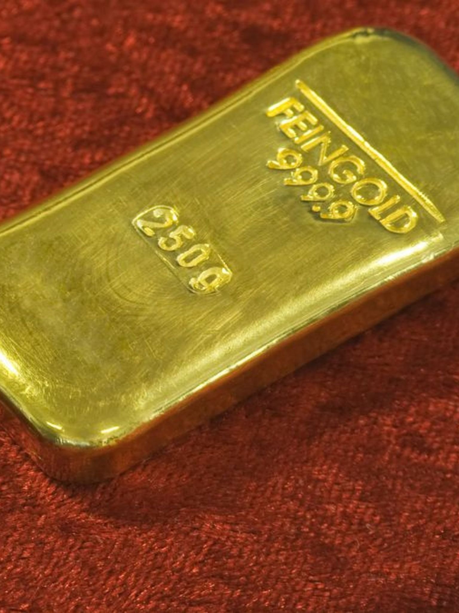 Lingot d'or 250 grammes - Format sweet spot LBMA - Maison Or & Bijoux Mougins