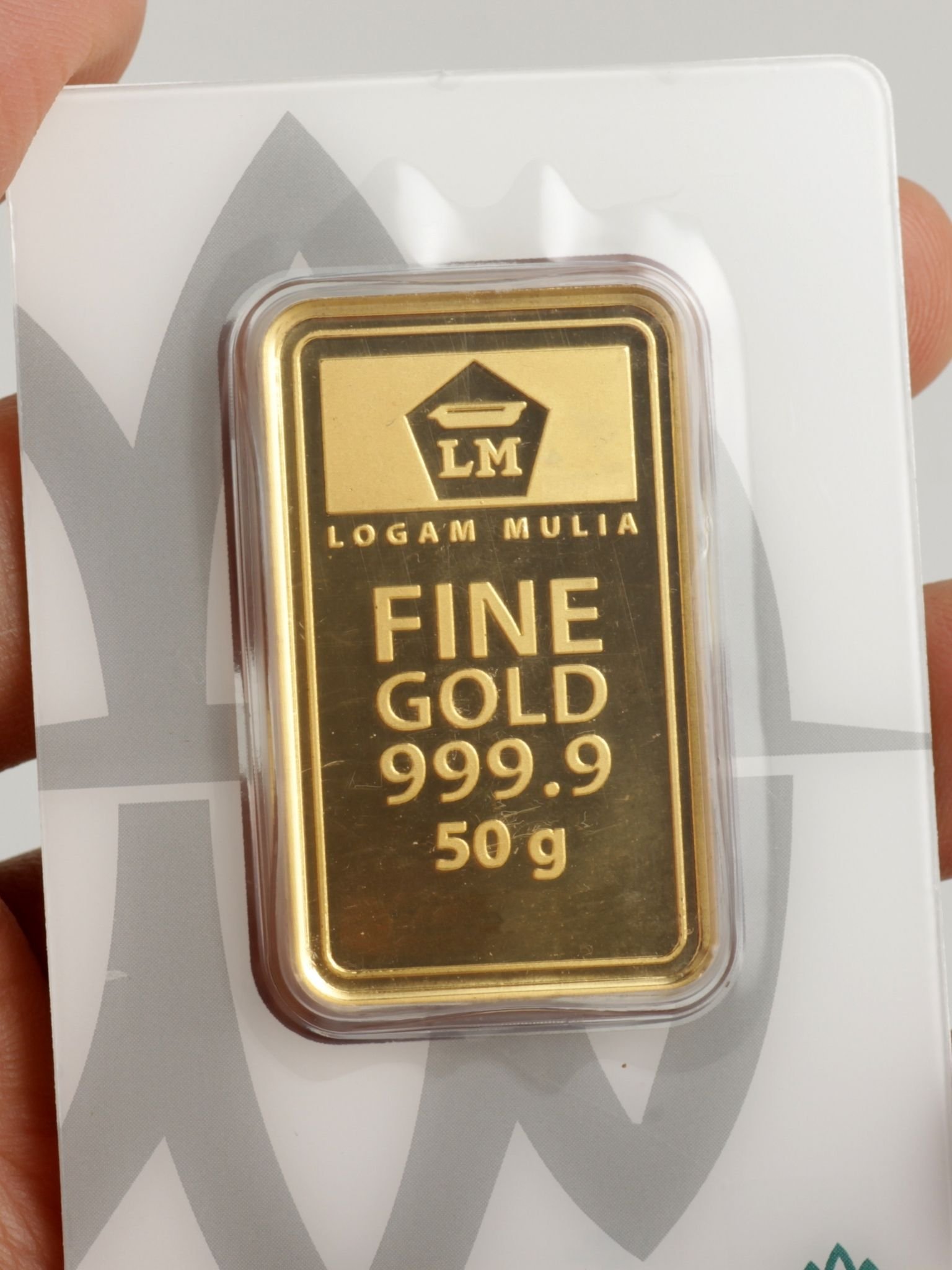 Lingot d'or 50g pureté 999.9‰