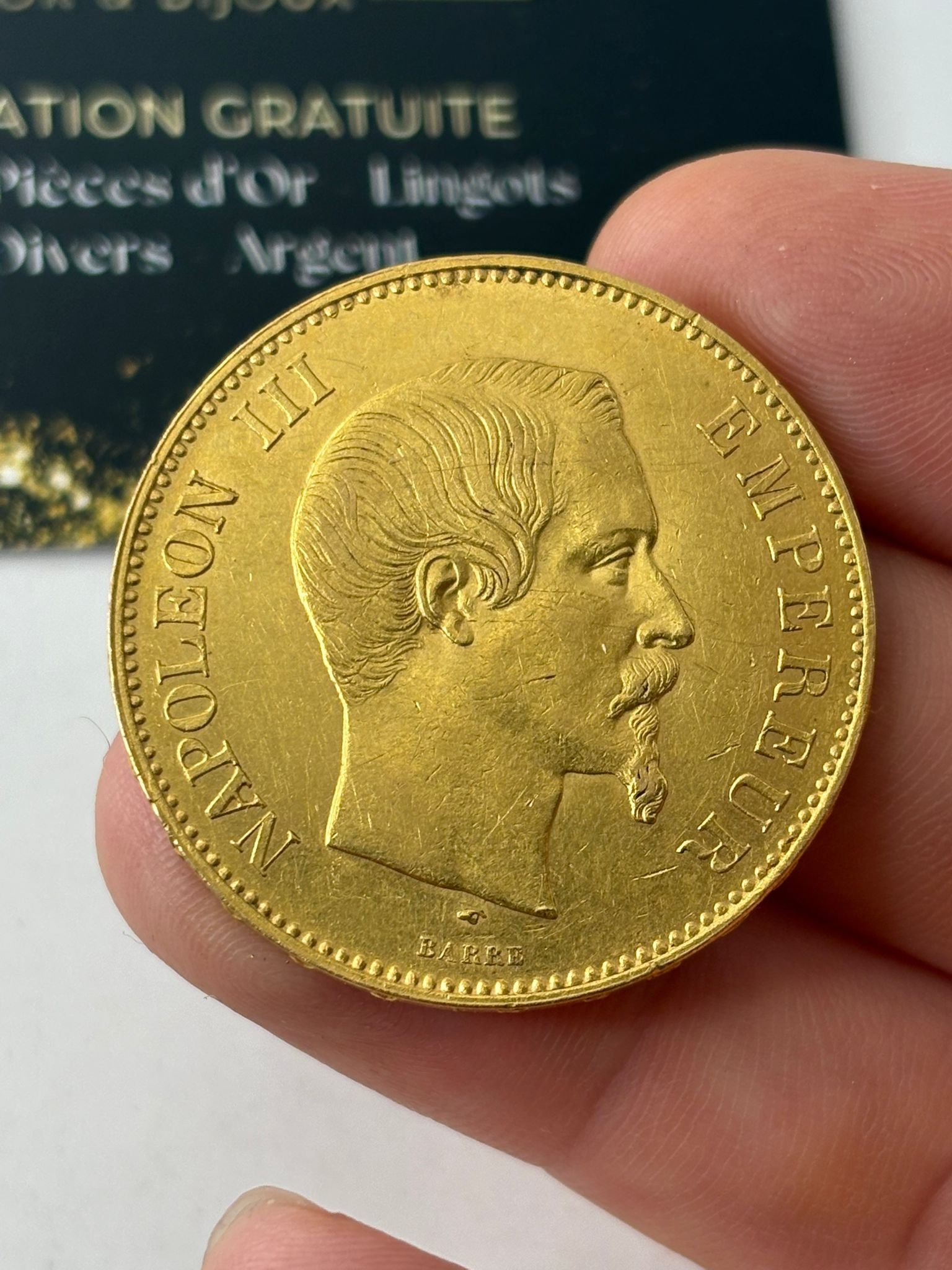 Pièce d'or Napoléon - investissement patrimonial