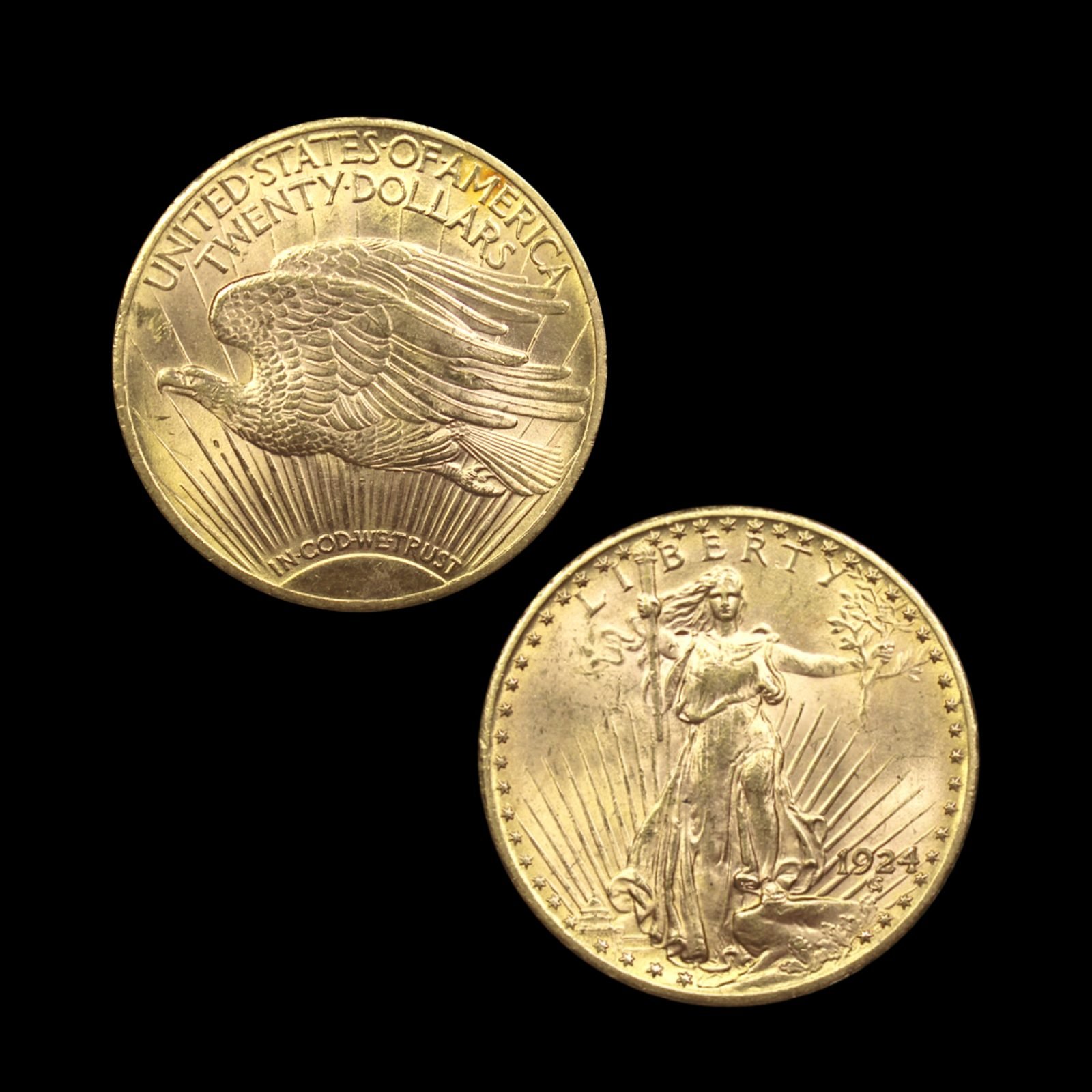 Double Eagle 20 dollars américain ancien or