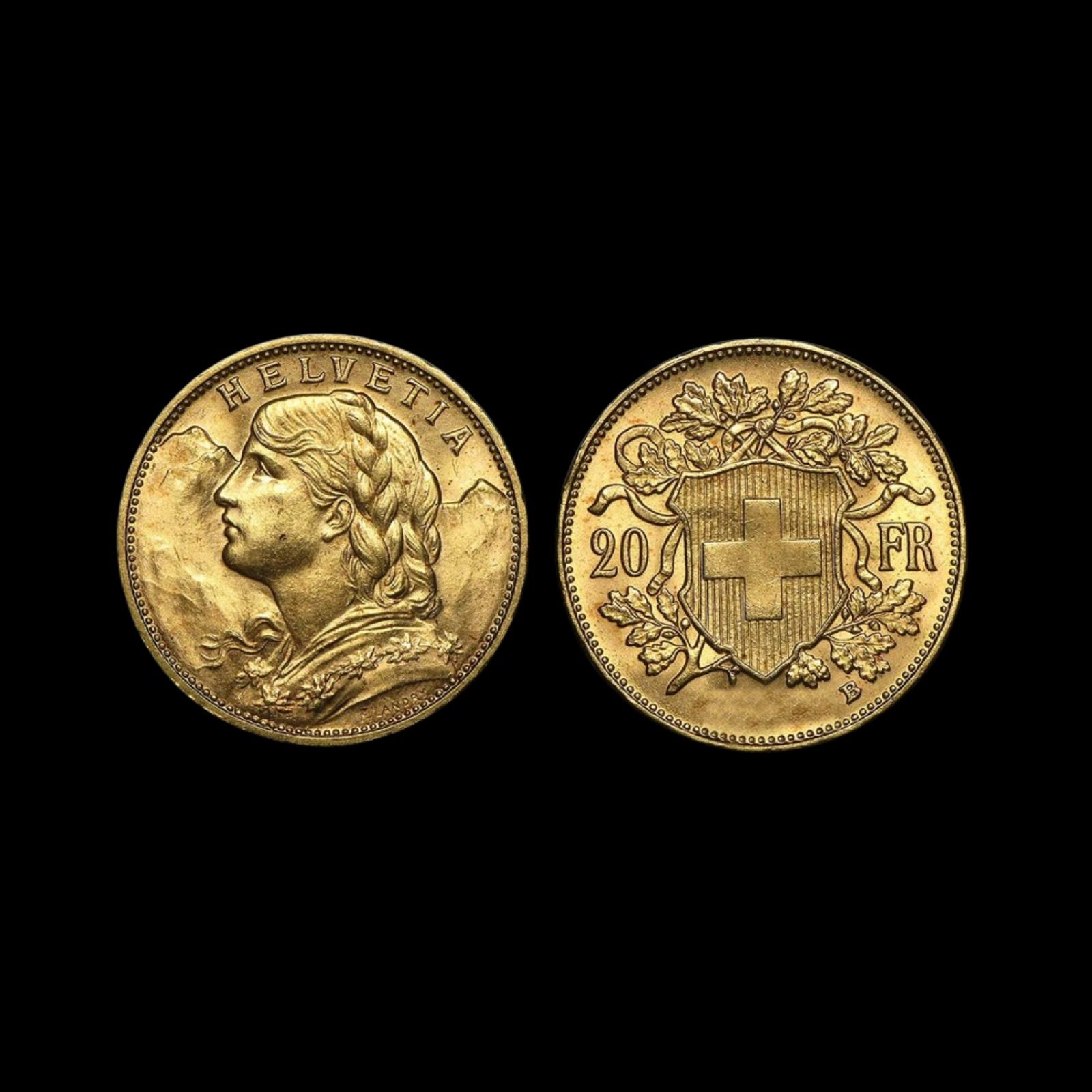 Pièce 20 francs suisse Vrenelli or investissement