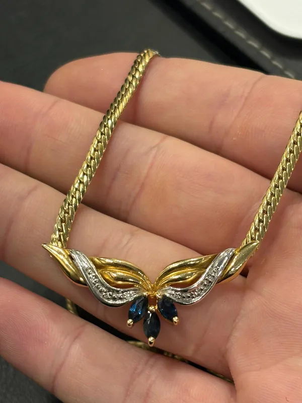 Collier or diamants — vente collier or Mougins