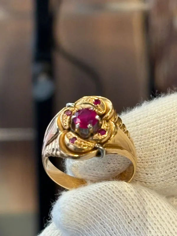 Bague or blanc 18 carats avec diamants — expertise Mougins